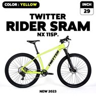 จักรยานเสือภูเขา TWITTER รุ่น RIDER SRAM NX 11Sp. 29นิ้ว แถมฟรีไฟหน้า-ไฟท้าย (มีจัดส่งพร้อมขี่เป็นคัน 100%+รับประกัน)