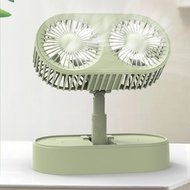 3-Speed USB Fan 360 Double Head Rotating Fan Desktop Fan Mini Usb Table Fan Lifting Design Fan