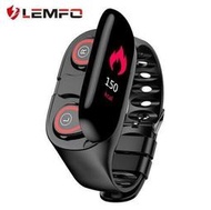 智能耳機腕錶 LEMFO M1智慧手錶手環 IP67防水運動彩屏智慧手錶手環雙藍牙耳機二合壹15355