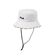 FILA 簡約素色筒帽/漁夫帽 休閒圓帽 -白色 (HTY-1200-WT)
