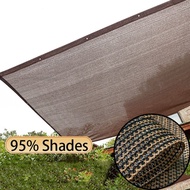 140gsm 2m/3m/4m Brown Privacy Net Shade Net Anti UV Shade Fence Sun Mesh Balcony Shade Net Screen Ba