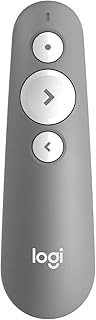 Logitech R500s Laser Wireless Presentation Remote 20 Meter Range Mid Grey
