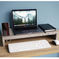 Inhome Furniture ชั้นวางจอคอม แท่นวางจอคอม ที่วางจอคอม (60ซม) ลายไม้ รุ่น ss-6050-wood