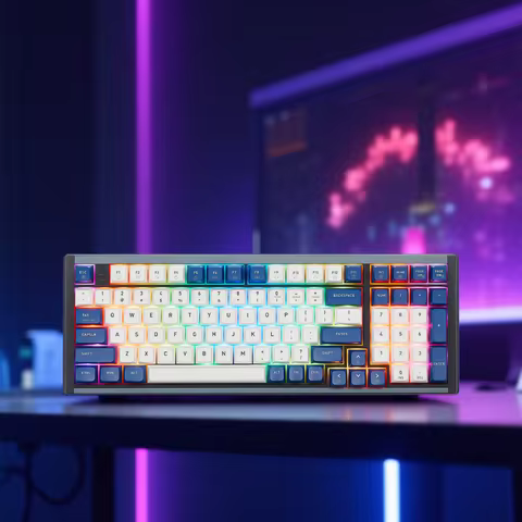 HEXGEARS I4 Mechanical Keyboard 99Key RGB Hotswap PBT Gasket Gaming Keyboard Wired/2.4GHz Wirless/Bl