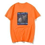 S-5XL Funny Huh Cat UM UHH Meme Tee Shirt for Men Women T Shirts T-shirt Retro Vintage Cats Tshirt S