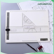 [CuticateddMY] Multifunctional Drawing Board Drafting Table A3 Adjustable Angle Drafting Table Slidi