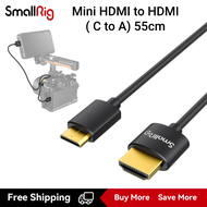 SmallRig Ultra Thin HDMI Cable (C To A) Mini HDMI To HDMI Cable 55Cm/1.8Ft Super Flexible Slim High Speed 4K 60Hz HDR HDMI 2.0เหมาะสำหรับ Sony HDR-XR50สำหรับ Z7 Nikon Z6สำหรับ Canon EOS RP EOS R 3041