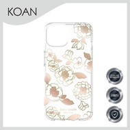 KATE SPADE Protective Hardshell Case for iP 14 / 14 Pro / 14 Plus / 14 Pro Max  - Gold Floral