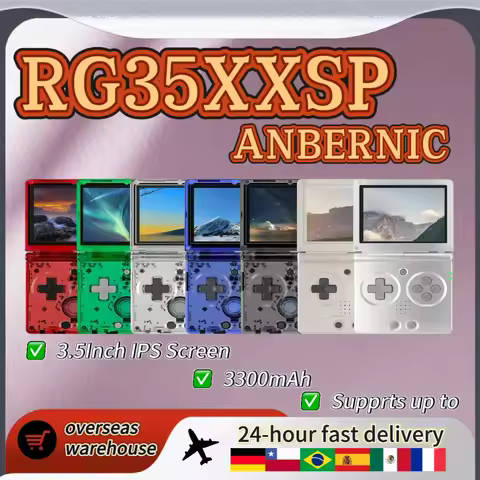 ANBERNIC RG35XXSP 3.5'' IPS Screen Flip Handheld Console Linux System HDMI-compatible TV Output 64G 
