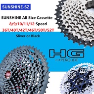 8 Sunshine Cassette 9 10 11 12 Speed Cogs MTB Mountain Bike Road Bike Freewheel 36T/40T/42T/46T/