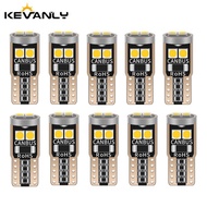10PCS T10 LED W5W ba9s canbus Car interior Light 194 501 6 SMD 3030 Instrument Lights Wedge Bulb No 