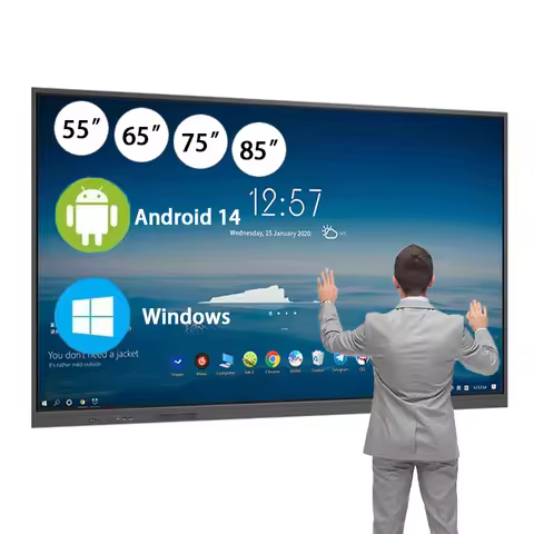65 75 86 Inch 4k Hd Lcd Led Monitor All In One Interactive Whiteboard Digital Interact Board Touch S