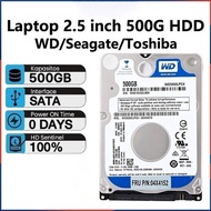 2.5 Inch Laptop Hard Drive WD/ Seagate/ Toshiba HDD - 1TB/ 500GB/ 320GB SATA Notebook