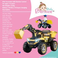 [CHOOSE SELLER OWN FLEET] Kids Excavator with Remote Control - Fun Digging Toy for Ages 2-9