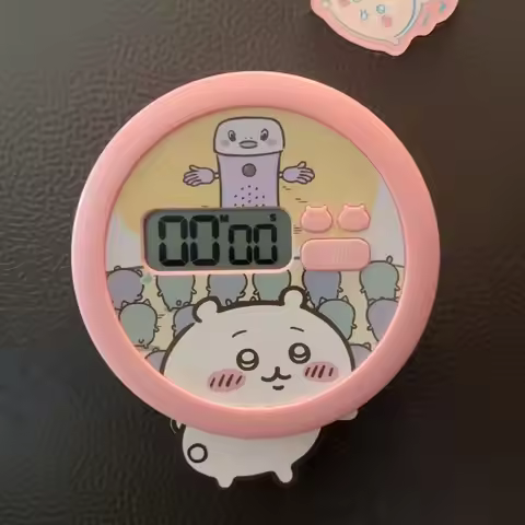 chiikawa timer cartoon cute kitchen timer magic swing refrigerator sticker can be table sticker