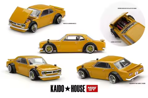 Kaido House x MINI GT 1:64 KPGC10 Skyline2000 Street V2 Die-Cast Car Model Miniature Gifts