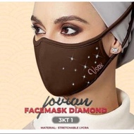 [Hot Sale]Vsox Mask Lycra Diamond (Water Proof) Washable Free Size