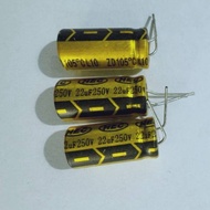 Quality HEC capacitor 22uF250V 250V 22uF 105 C size 10x20mm