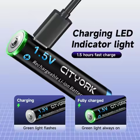 CITYORK 1.5V USB AAA Rechargeable Lithium Battery 1.5V 3A AAA USB Charging Li ion Batteries With USB