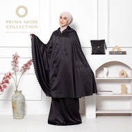 Mukena Lasercut Daily Travelling 2in1 resleting satin velvet silk premium