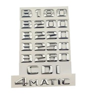 1pc Car Rear Trunk Letters Emblem Logo Badge Stickers For Mercedes Benz B180 B200 B220 B250 B260 W24