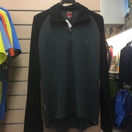 [Icebreaker] Male Merino Wool BF260 Contrast Color Stand Collar Long Sleeve Black/Gray