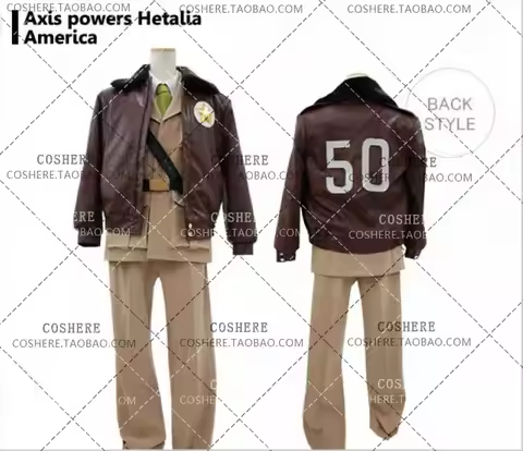 Axis Powers Hetalia Alfred F. Jones America military uniform cosplay costume customized for Hallowee
