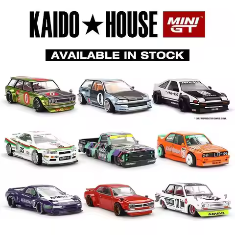 Kaido House In Stock 1:64 NSX M3 CIVIC EF Skyline GTR R34 510 WAGON R33 Carbon Openable Hood Diecast