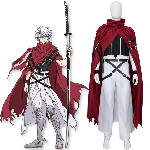 Plunderer Licht Bach Cosplay Costume Anime Legendary Red Baron Flash Baron Sakai Red Cloak Outfit Ha