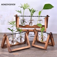 NONEDYODYE9I Hydroponic Plant Vases Vintage Bonsai Planter Wooden Frame