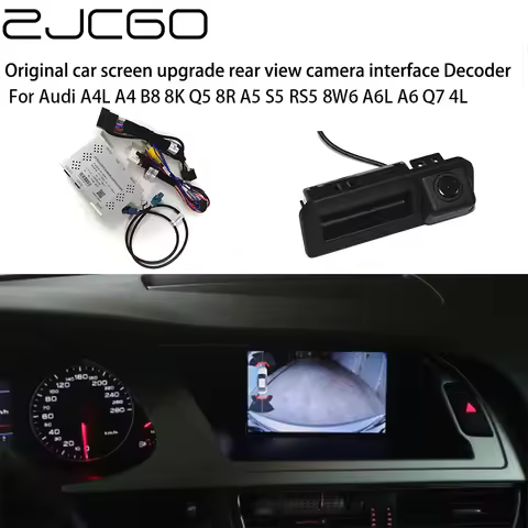 ZJCGO Car Rear Reverse Bakcup Camera Auto Digital Decoder Box Interface Adapter For Audi A4L A4 B8 8