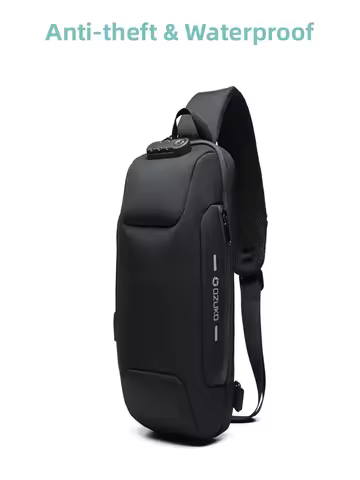 OZUKO 2026 Men's Cross Body Bag Anti-theft Shoulder Messenger Bags Male Waterproof Short Trip Chest 