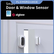 Tuya ZigBee Smart Door and Window Magnet Sensor Real Time Viewing Door Window Status APP Notification Alerting Built in Rechargeable Battery flower