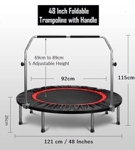 Trampoline 55 Inches(140cm) with Netting / 48 Inches Foldable Trampoline with/without handle Sports Exercise Fun Play Kids Children Growth Development