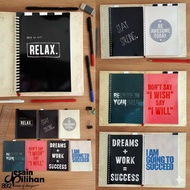 Top Divider Binder Motivation Quote 2 Rings, 6 Rings, 20 Rings, 26 Rings 1 Set of 7 Glossy Sheets Ch