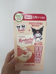 (Kuromi 正版貼紙）TEAZEN Kombucha Peach Flavor with Kuromi Collaboration