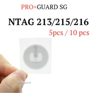 [SG SELLER] 5/10pcs Ntag Sticker Labels 213 215 216 NFC RFID Tags Label Universal Reader Label Digital Name Card Website