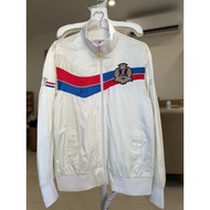 [si Goods]- bomber Jacket Brand XTEP White Silk Plastic Very Luxurious