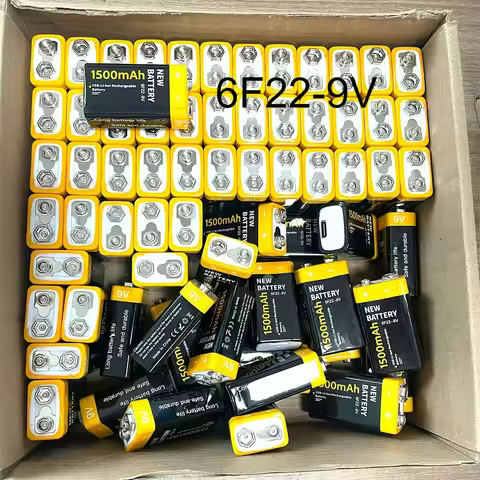 NEW Original USB Battery 9V 6F22 1500mAh Li-ion Battery USB Type-C 9V 6F22 Lithium Battery For Toys 