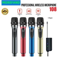 Dual Wireless Microphones Rechargeable, UHF Wireless Mic System Cordless Microphone for Karaoke Singing Church Events