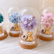 永生花玻璃盅-小 l 共4款 永生繡球花樹 乾燥花盅 乾燥花 繡球花