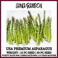 HSK [10pc/50pc] USA PREMIUM ASPARAGUS SEED | BIJI BENIH SAYUR