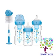 Gift Set of 3 Wide Neck Milk Bottles 150ml and 270ml + 1 Pacifier 0-6m + 1 Dr.Brown's Bottle Brush