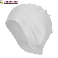BEBETTFORM Swim Silicone Hat, Comfortable Fit Silicone Material Swimming Pool Cap, Swim Training Whi