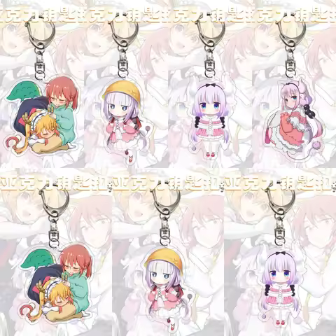 6CM Anime Miss Kobayashi's Dragon Maid cute Acrylic Keychain Cosplay Characters Ornament Accessories