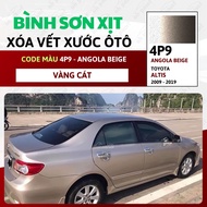 Sơn Xịt Xóa Vết Xước Cho Xe TOYOTA ALTIS Màu VÀNG CÁT  code 4P9 - ANGOLA BEIGE Chính Hãng OH PAINT C