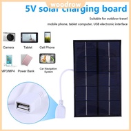5W 5V Portable Solar Panel Polysilicon USB Solar Cell Panel for Outdoor Camping [Woodrow.sg]