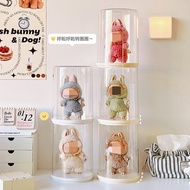 Cartoon Doll Display Box Rotatable To Store A Single Doll Transparent Doll Display Cabinet