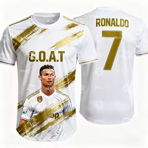 25-26 Cristiano Ronaldo Club Commemorative Football Jersey Autumn Sports Dry Quickly Men's T-Shirt K