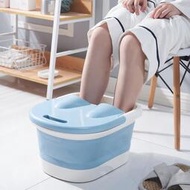 可摺疊泡腳桶塑料洗腳盆家用便攜式過小腿滾輪按摩洗腳帶蓋足浴盆
